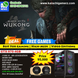 Gaming PC | Core i5-4th Generation |GTX 970 4GB Graphic Card | SONIC 4 ARGB Fan